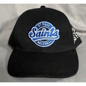 Saint‎ Paul Saints Hat Minor League Baseball Adjustable Strap Black CHS Field